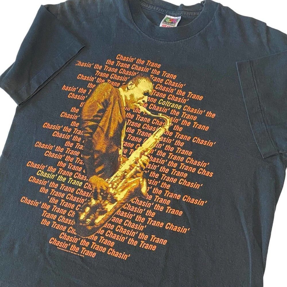 Vintage John Coltrane Shirt Large Chasin' The Trane Single Stitch Jazz Saxaphone